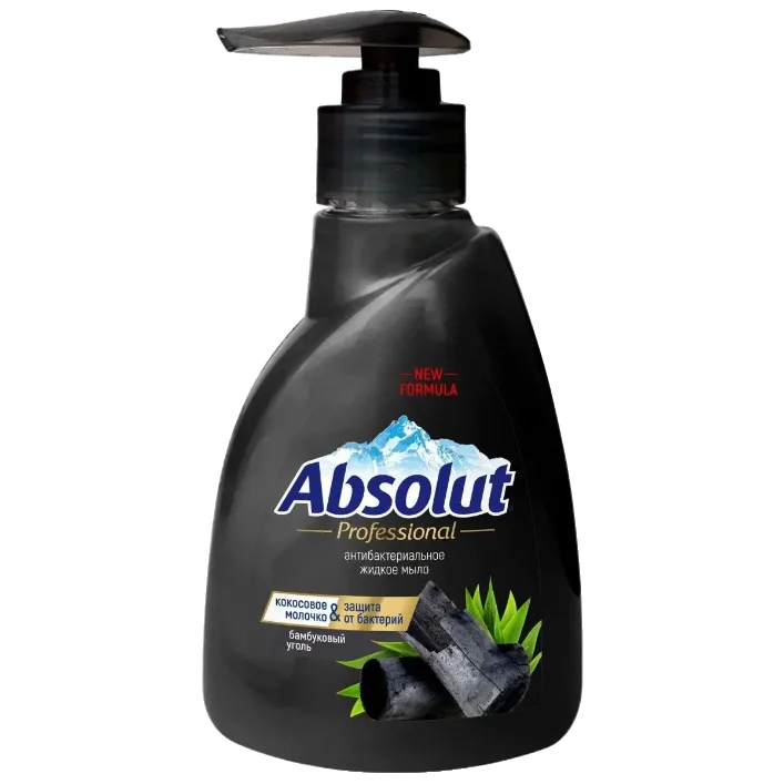 Мыло туалетное жидкое “ABSOLUT” Professional бамбуковый уголь 250г