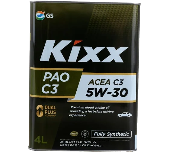 Kixx масло моторное синтетическое PAO SN/CF/C3 5W-30 4л