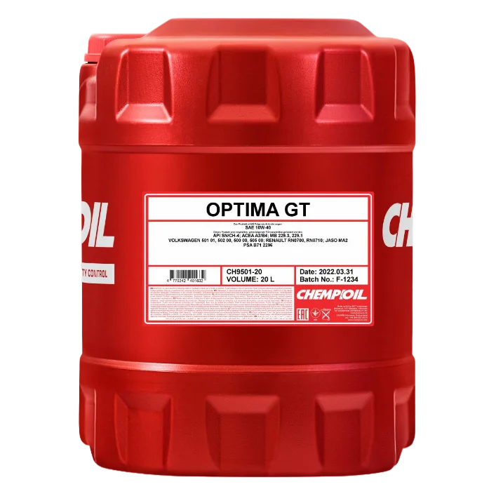 Моторное масло CHEMPIOIL Optima GT 10W-40 (A3; B4/SN; CF) 20л