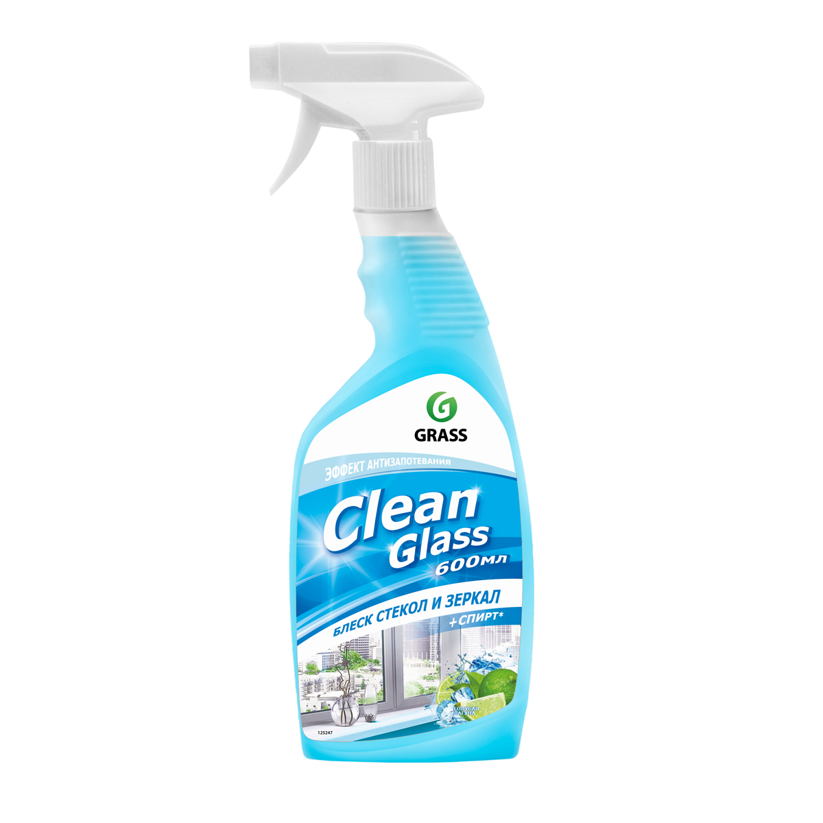 GraSS Clean Glass блеск стекол и зеркал голубая лагуна 600мл