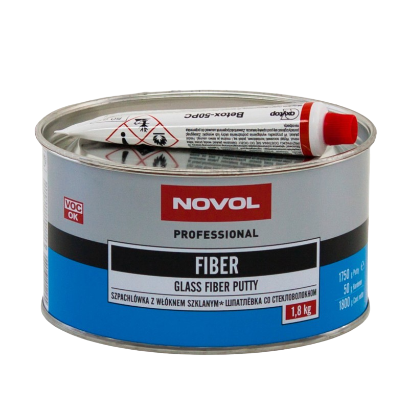 Шпатлевка со стекловолокном NOVOL FIBER 1.8кг