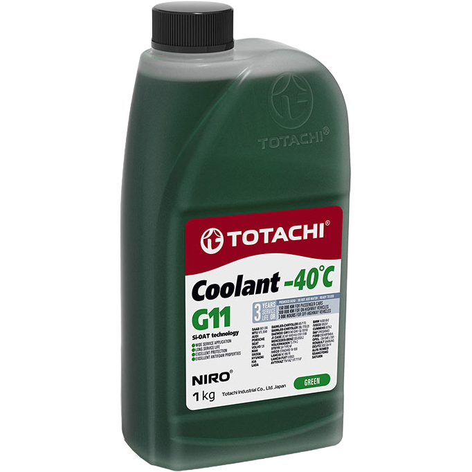 TOTACHI NIRO COOLANT Green -40С, G11 зеленый 1кг