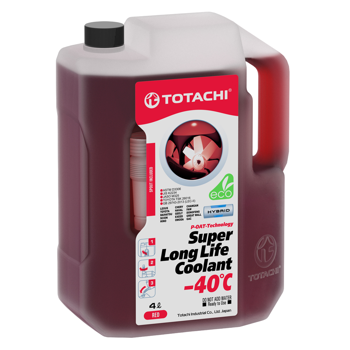 TOTACHI  SUPER LONG LIFE COOLANT -40С красный 4л