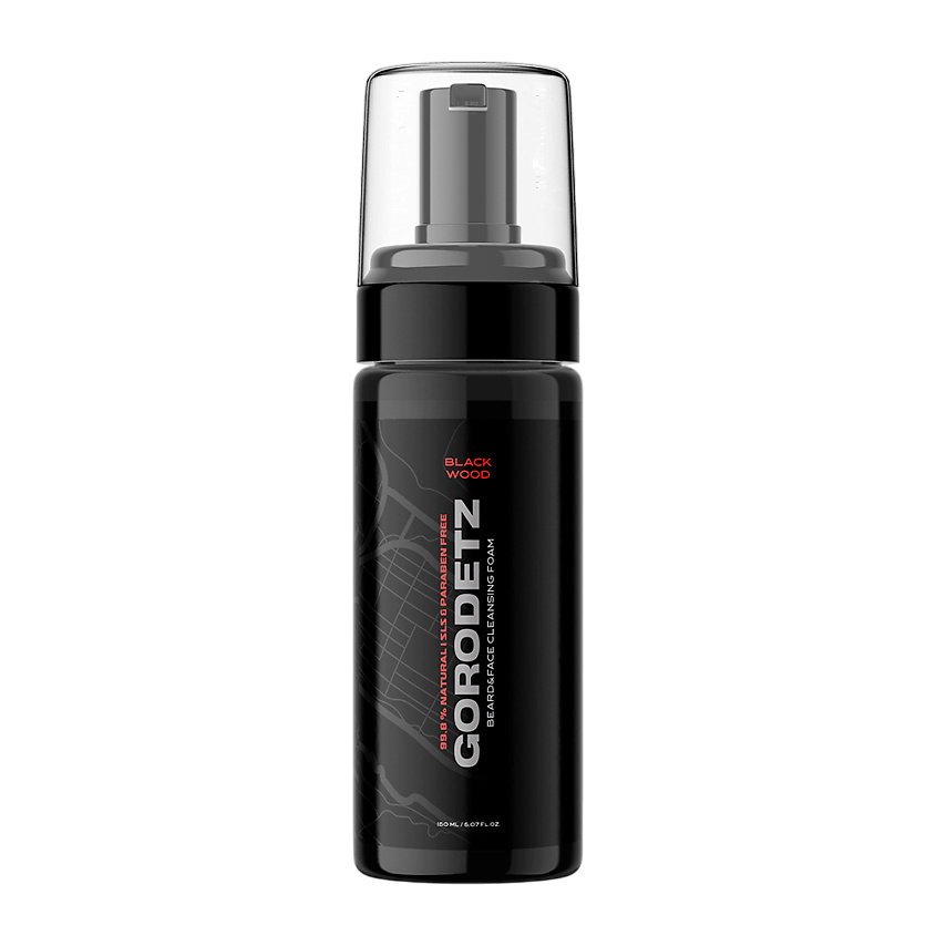 GORODETZ Пена-шампунь для лица и бороды Beard&Face Cleansing Foam Черное Дерево 150мл