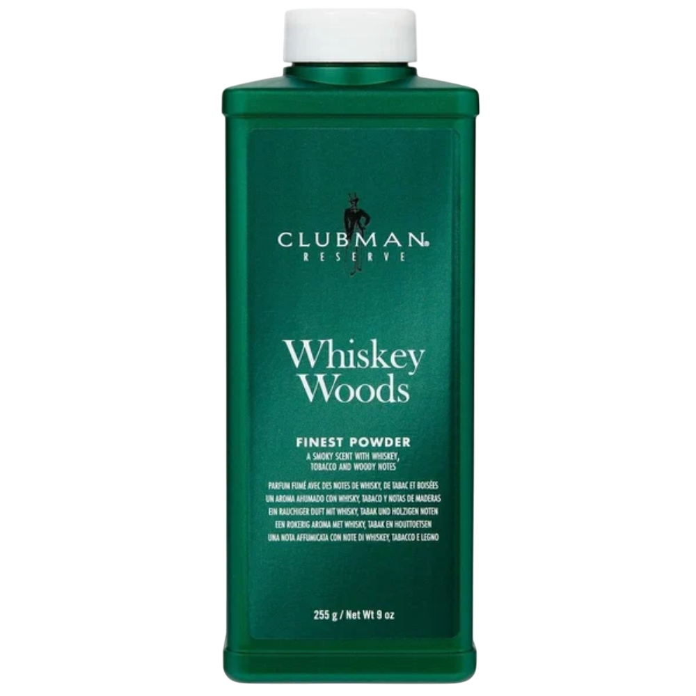 Clubman Тальк универсальный с запахом виски Whiskey Woods 255г