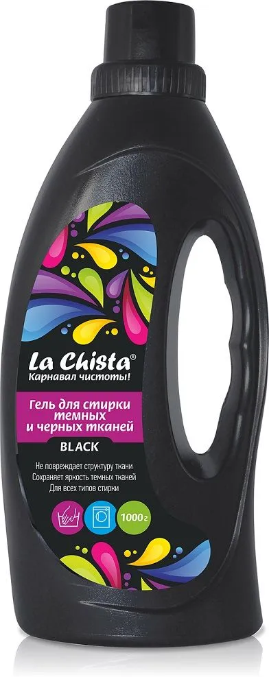 Гель для стирки BLACK для темных и черных тканей LA CHISTA 1л