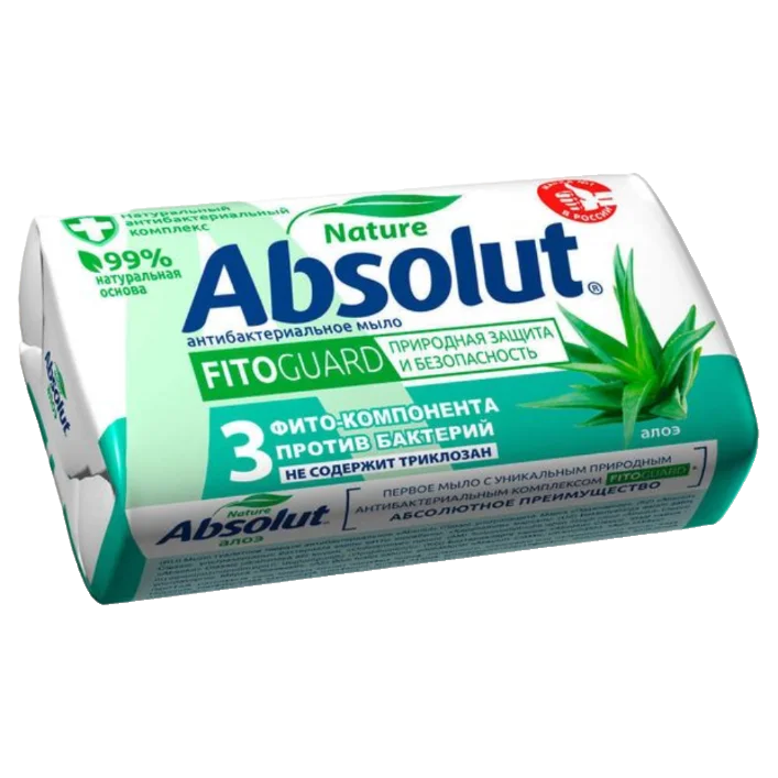 Мыло туалетное твердое “ABSOLUT” FitoGuard алоэ 90г