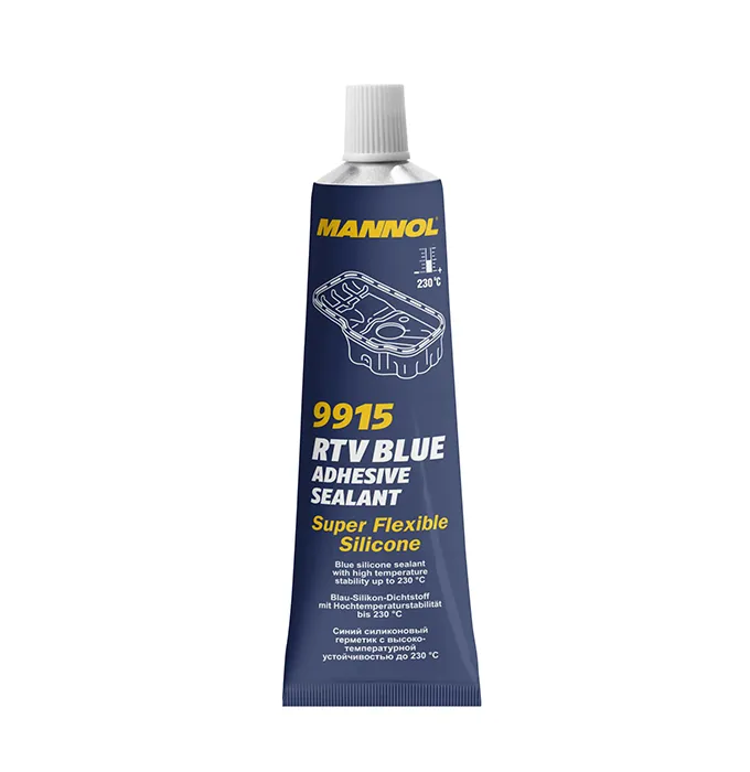 MANNOL 9915 RTV Adhesive Sealant Blue / Синий силиконовый герметик (от -50 С до +300 С) 85гр