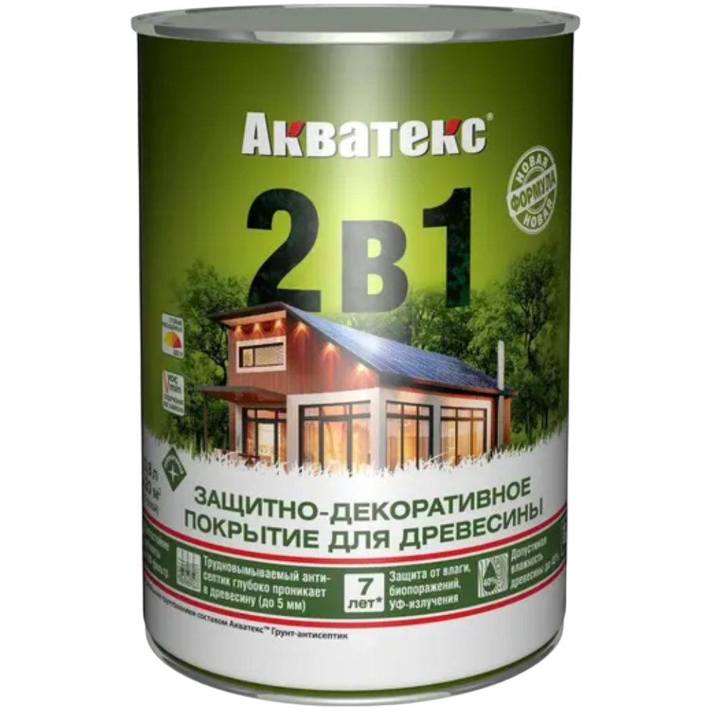 Акватекс Защитно-декоративное покрытие для древесины Рябина, Рогнеда 800мл