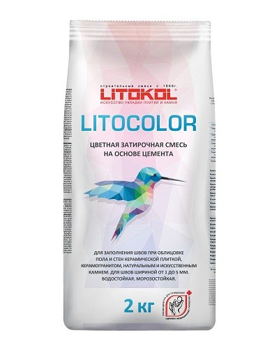 Затирка LITOCOLOR серая 2 кг