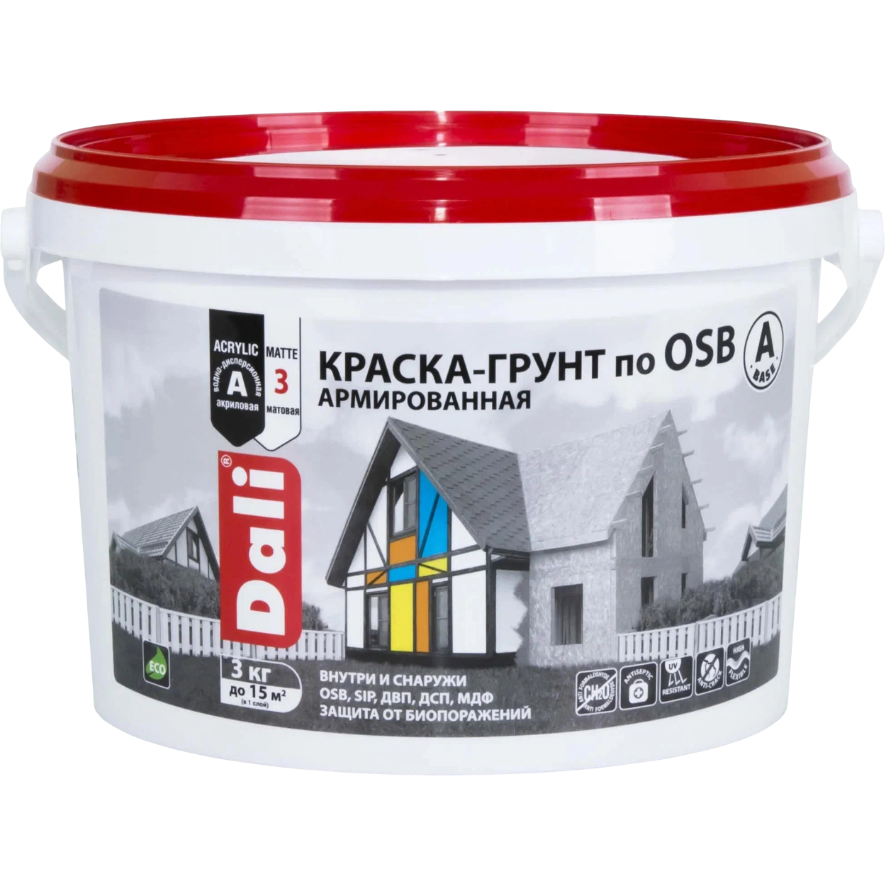 Краска-грунт DALI по OSB база А Рогнеда 3кг