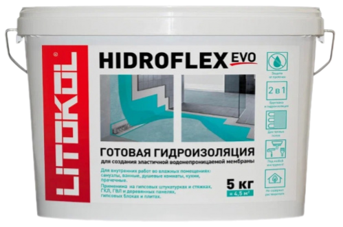 Гидроизоляция HIDROFLEX зеленая 5 кг Литокол