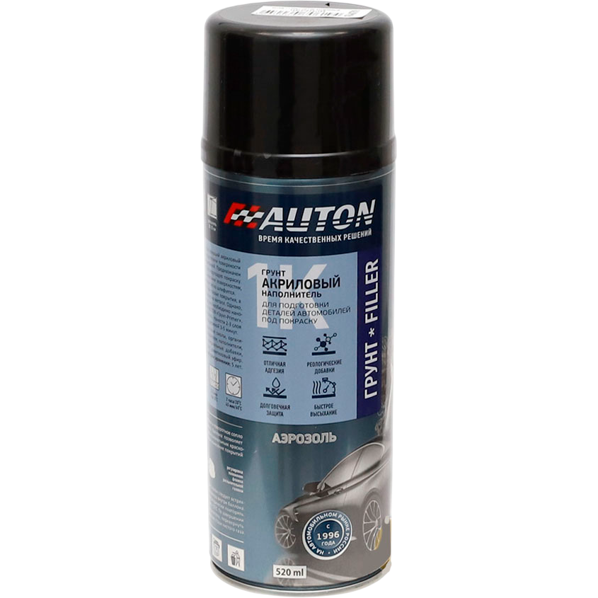 AUTON 1К ACRYL FILLER Грунт акриловый чёрный 520мл