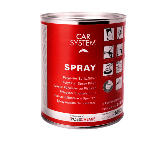 CAR SYSTEM  127978 Напыляемая полиэфирная шпатлевка «Spray»   (1,5 кг)