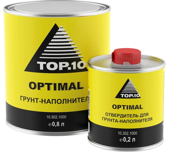 ТОР.10 Грунт-напол. HS OPTIMAL 4:1 (К-т 0.8л + отв.0,2л ) серый