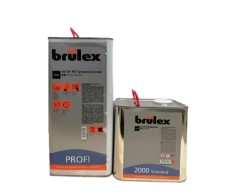 BRULEX Лак прозрачный 2К-HS Profi (К-т 5л + 2Котв.2000 Standart 2;5 (арт.X30000103))