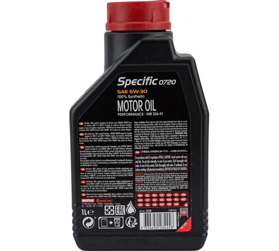 MOTUL SPECIFIC RN 0720 5W30 (1л) синтетическое моторное масло