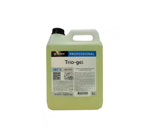 Pro-Brite: Trio-gel 5л/4шт Моющее отбеливающее средство с содержанием хлора, шт