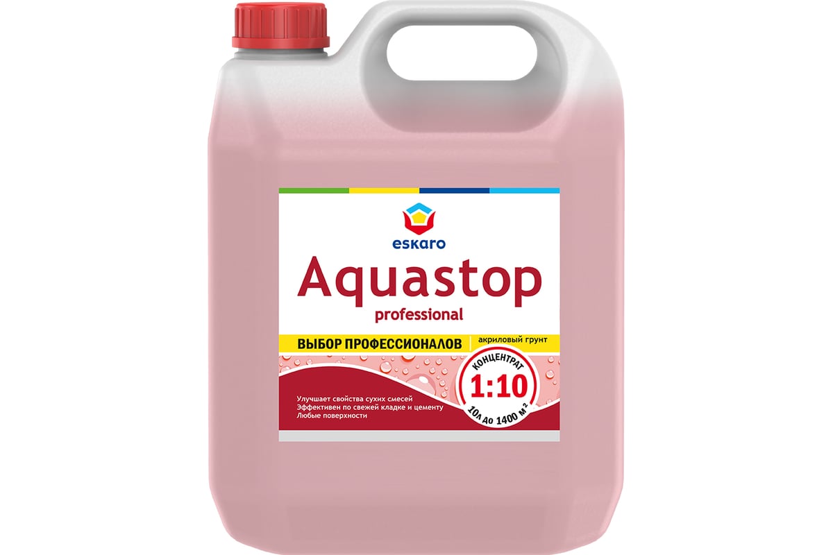 Грунт Aquastop Prof 10 л влагоизол., концентр. 1:10(40 шт/пал) (шт.)