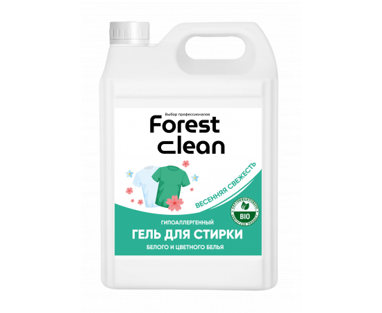 Forest Clean: Гель-концентрат д/стирки бел/цвет “Весенняя свежесть” 5л/2шт, шт