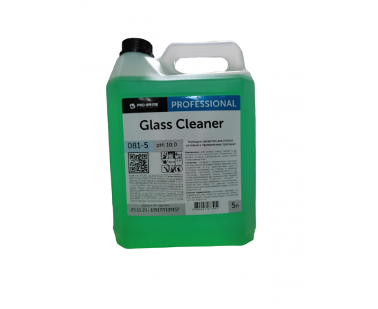 Pro-Brite: Glass Cleaner 5л/4шт Средство с нашатырным спиртом и отдушкой для чистки стекол, шт