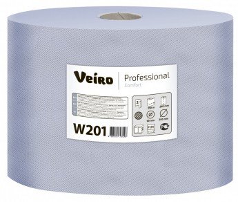 Протирочный материал Veiro Professional Comfort W201 2-слойные синий цвет 1000 листов (2 рулона в упаковке)