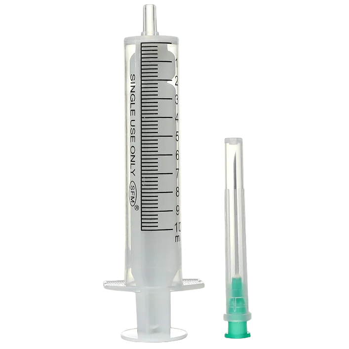 Шприц 10мл. ДВУХКОМПОНЕНТНЫЙ SFM, Германия одноразовый стерилизационный с иглой 0,80 х 40 — 21G x 1 1/2″ (блистер)