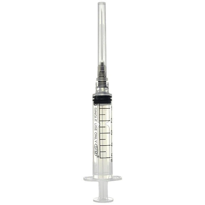 Шприц 5мл. (3-х) SFM, Германия одноразовый стерилизационный с надетой иглой 0,70 х 40 — 22G (LUER LOCK) (блистер)