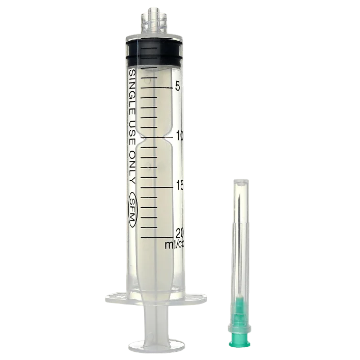 Шприц 20мл. (3-х) SFM, Германия одноразовый стерилизационный с иглой 0,80 х 40 — 21G (LUER LOCK) (блистер)
