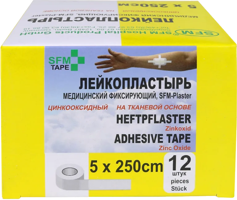 Лейкопластырь Тканевая основа 5,0 х 250 см — SFM Plaster, Германия