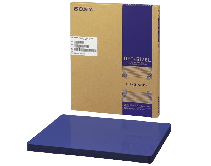 Пленка рентгеновская медицинская Sony UPT-517BL 354 мм х 430 мм (14″х17″) 125л. (для принтера UP-DF500, 550, 750)