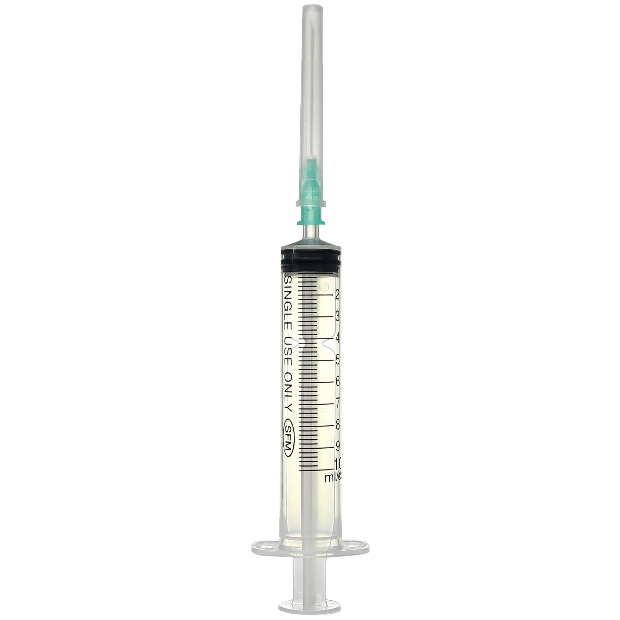 Шприц 10мл. (3-х) SFM, Германия одноразовый стерилизационный с надетой иглой 0,80 х 40 — 21G (блистер)