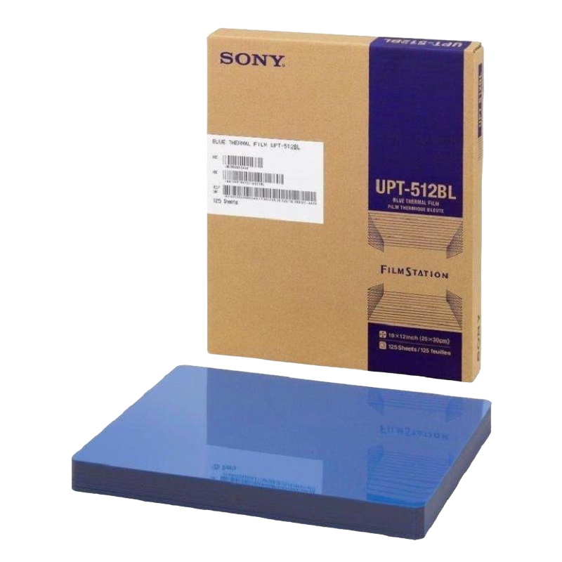 Пленка рентгеновская медицинская Sony UPT-512BL 253 мм х 304 мм (10″x12″) 125л. (для принтера UP-DF550, 750)