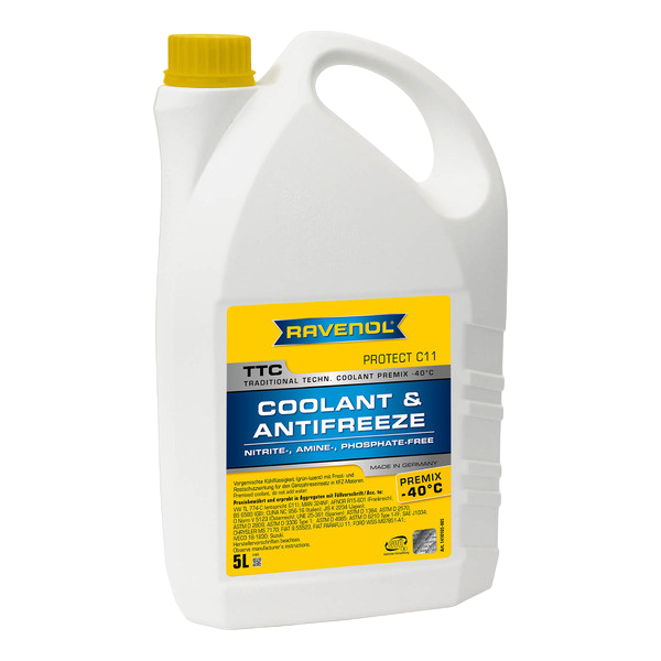 Охлаждающая жидкость Антифриз RAVENOL TTC Traditional Technology Coolant Premix -40 С G11 готовый