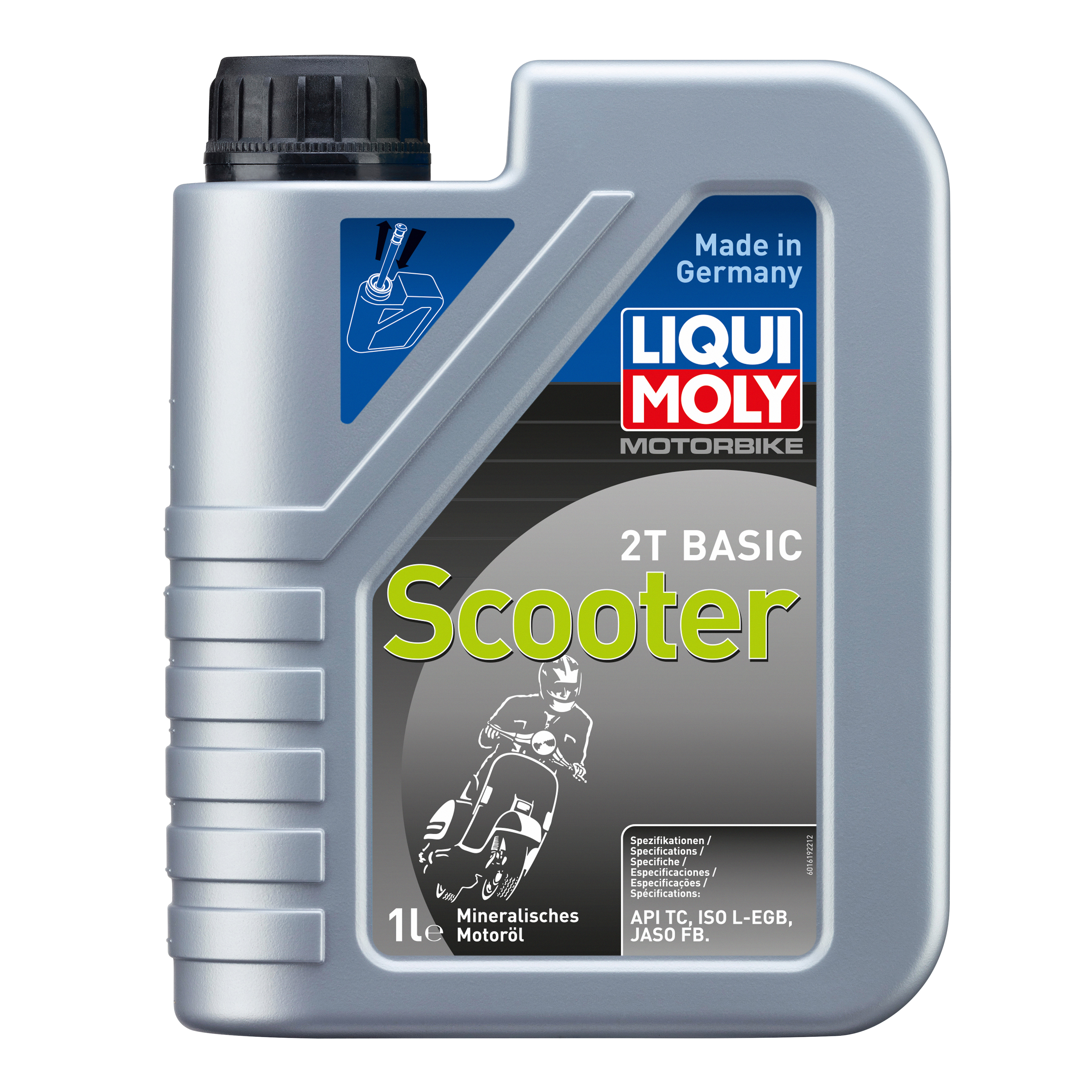 Масло моторное минеральное для скутеров LIQUI MOLY Motorbike 2T Basic Scooter Street 1л