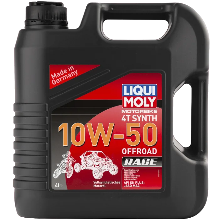 Масло моторное синтетическое LIQUI MOLY Motorbike 4T Synth 10W-50 Offroad Race SL JASO 4л