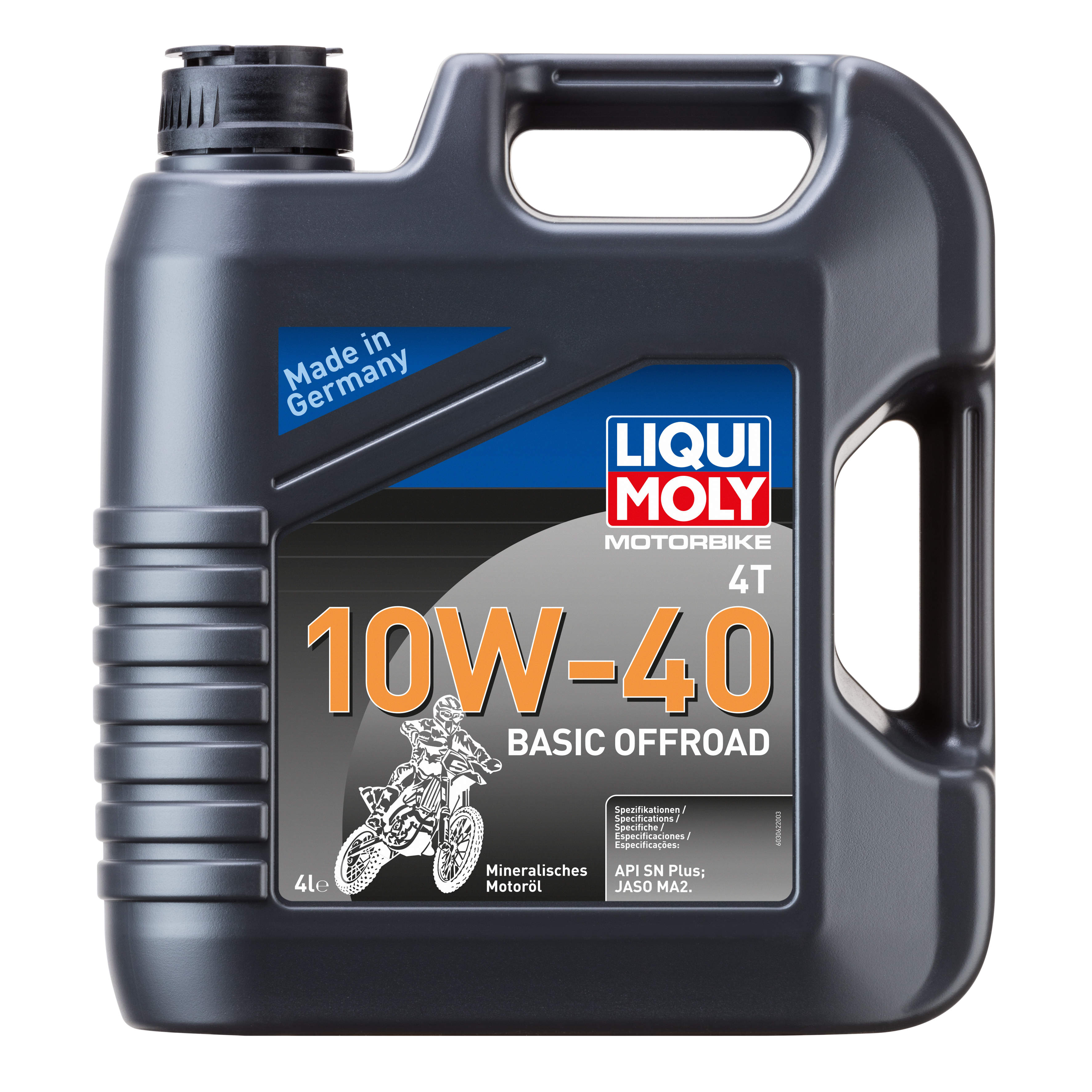 Масло моторное минеральное LIQUI MOLY Motorbike 4T 10W-40 Basic Offroad SL JASO MA2 4л