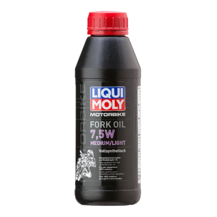 Масло для вилок и амортизаторов синтетическое LIQUI MOLY Mottorad Fork oil Medium 7.5W 0,5л