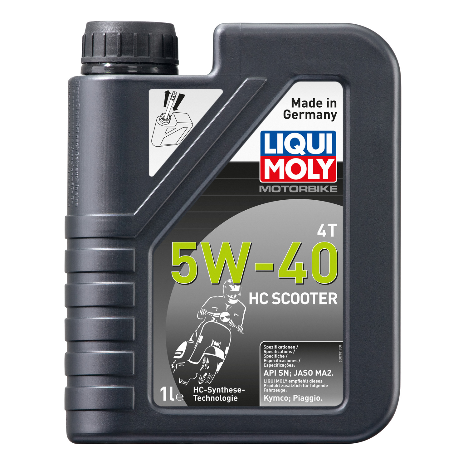 Масло синтетическое для скутеров LiquiMoly Motorbike 4T 5W-40 HC Scooter 1л