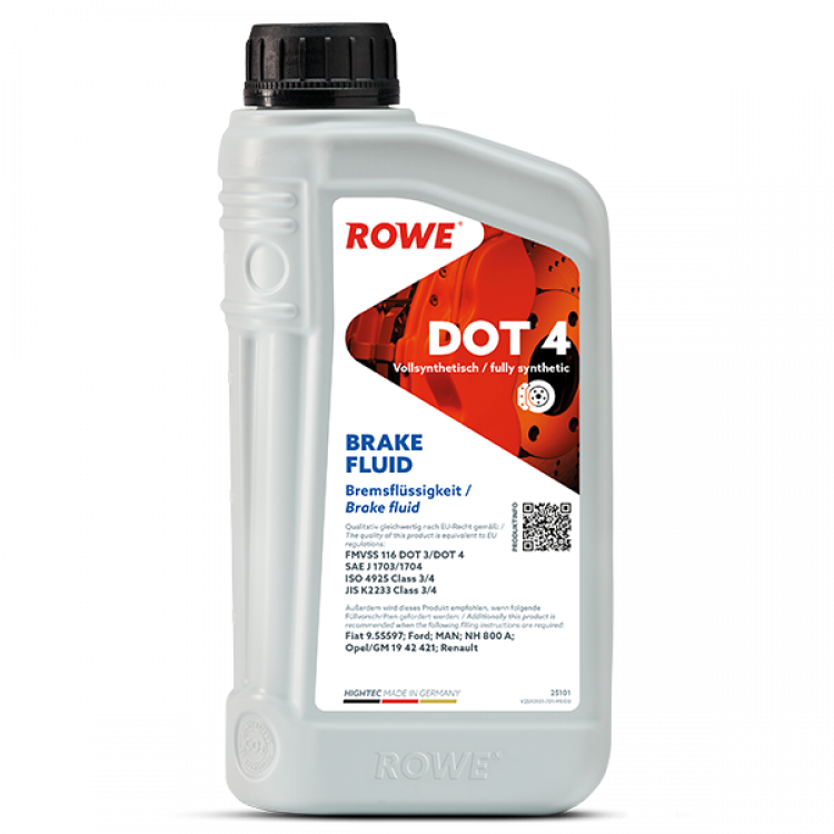 ROWE Hightес Brake FLuid DOT 4 1л