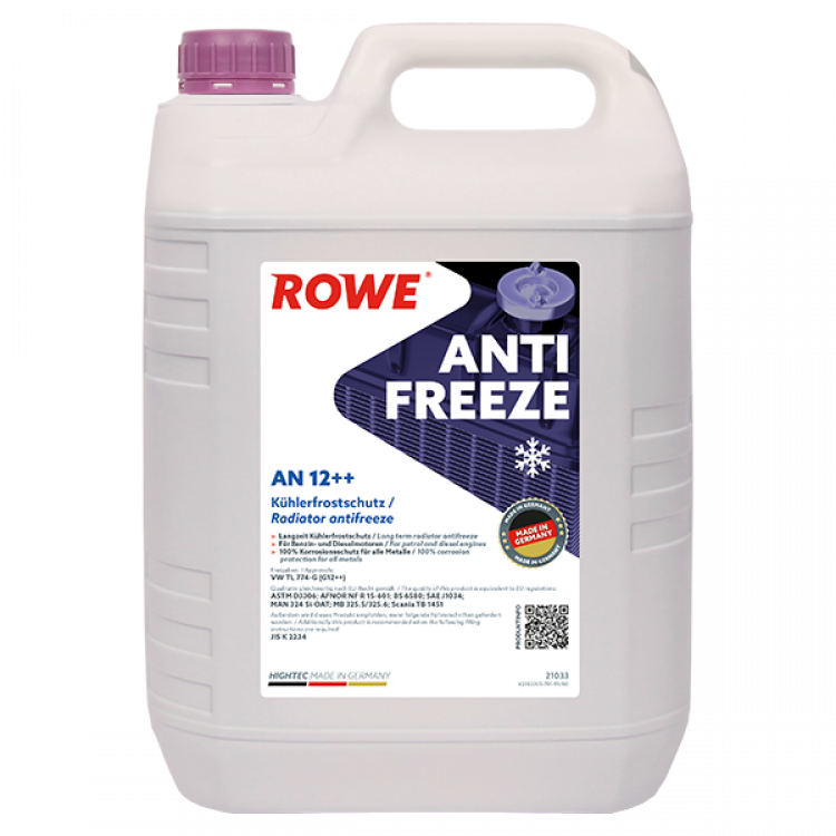 Охлаждающая жидкость RОWЕ Hightec Antifreeze AN G12+ красный 5л