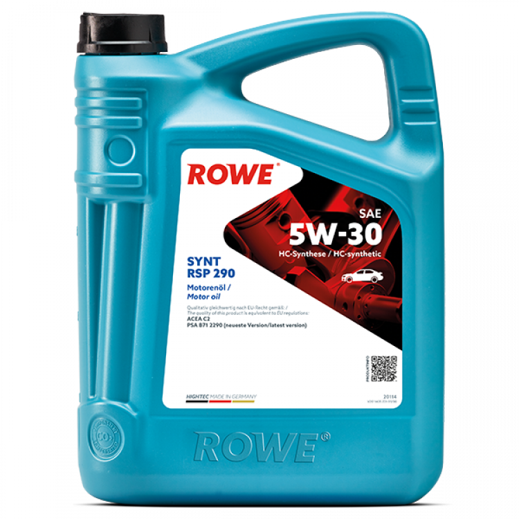 Масло моторное синтетическое ROWE Hightec Synt RSP 290 SAE 5W-30 NEW 5л