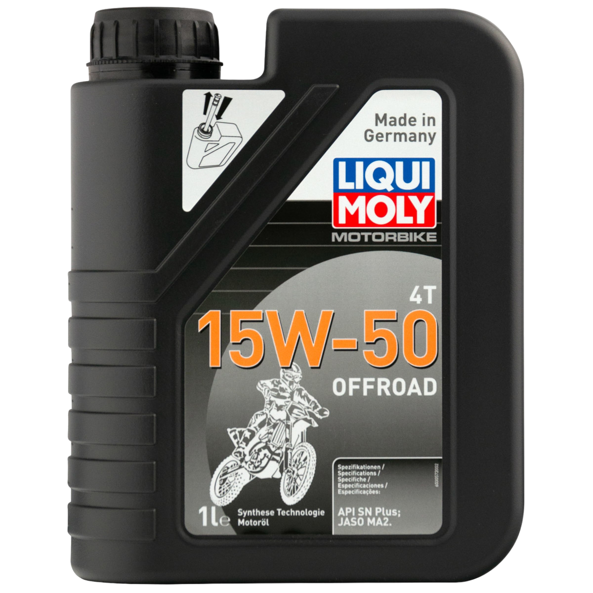 Масло синтетическое LiquiMoly Motorbike 4T 15W-50 Offroad SL; JASO MA2 1л