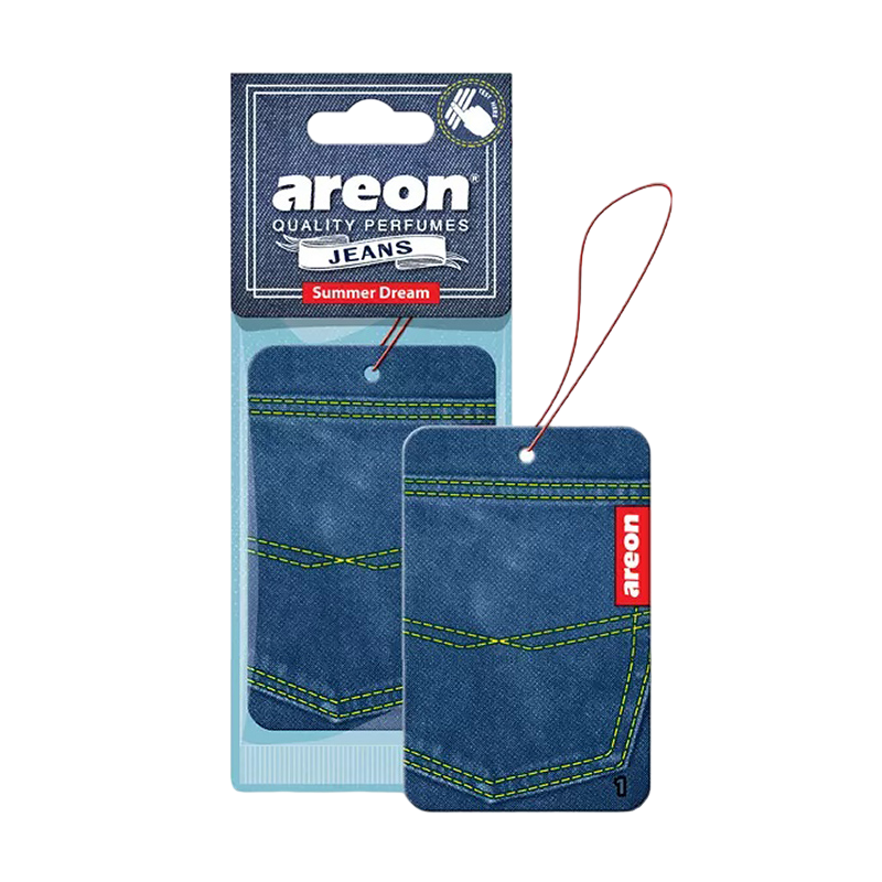 Ароматизатор для автомобиля AREON «JEANS PAPER» Clear Summer Dreams AJ03