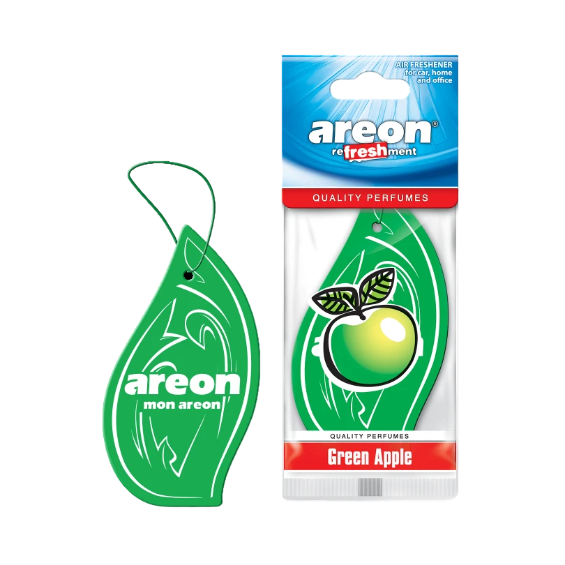 Ароматизатор для автомобиля в виде капли AREON «REFRESHMENT» GREEN APPLE MKS03