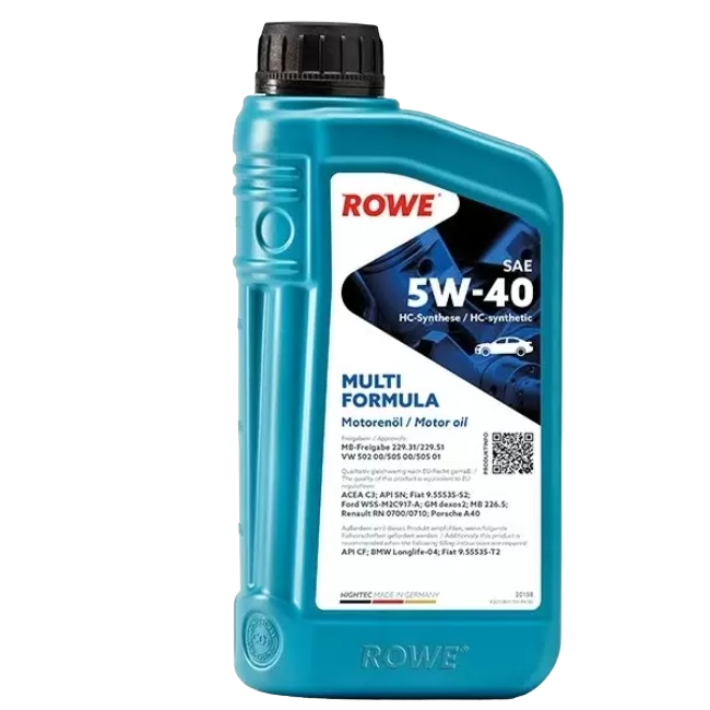 Масло моторное синтетическое ROWE Hightес Multi Formula SAE 5W-40, C3, API SN/CF, 1л