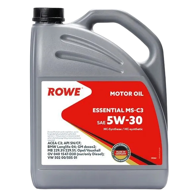 Масло моторное синтетическое RОWE Еssential SAE 5W-30 MS-C3,SN/CF, 5л