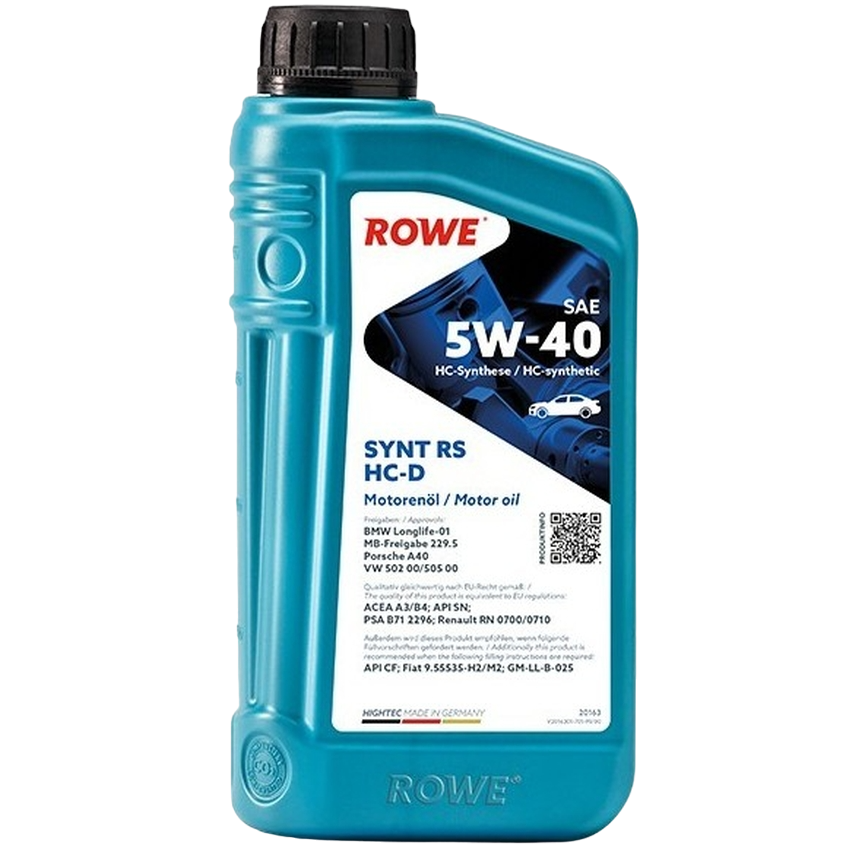 Масло моторное синтетическое RОWЕ Highteс Synt RS SAE 5W-30 HC-FO, A5/B5, API SN/CF, ILSAC GF-3/-4, 1л