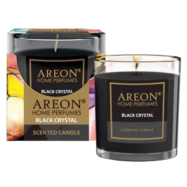 AREON свеча ароматическая Black Crystal (черный кристалл) CR03 120гр