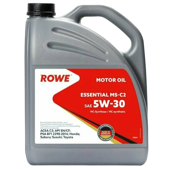 Масло моторное синтетическое ROWE Еssential SAE 5W-30 MS-C2 NEW 4л